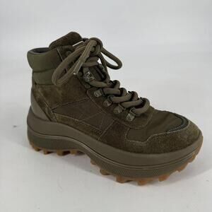 Tory Burch boots womens 6 green adventure lace up outdoor hiking designer luxury